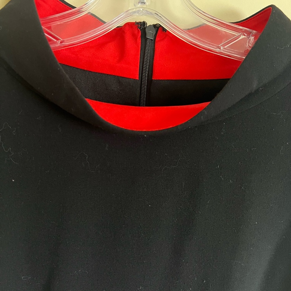 Tahari Vibrant Red and Black Dress
